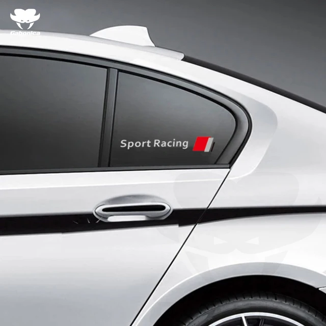 2pcs Sport Racing Car Windows Decals Sticker For Audi A1 A3 A4 A5