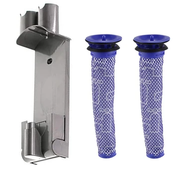

HOT！-Replacement Docking Station Part Kit - 1 Mount Bracket 2 Pre Filters Parts Compatible for Dyson V7 V8 Series Handheld