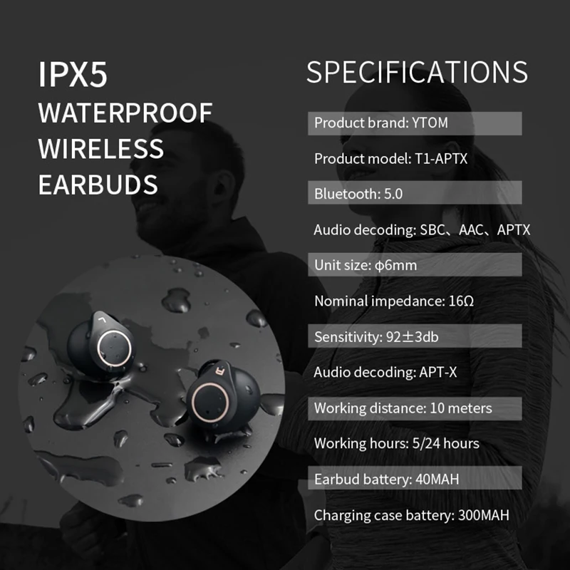 Makibes Поддержка AptX ACC TWS истинные Беспроводные Bluetooth 5,0 наушники CVC8 шумоподавление с супер бас HD микрофон гарнитура наушники