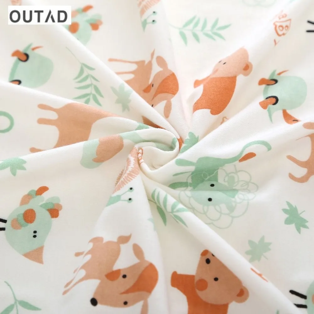 OUTAD, пеленка для сна для новорожденных, одеяло, принт с фруктами и животными, пеленка для сна, муслин, повязка на голову, мультяшное детское постельное белье, одеяло