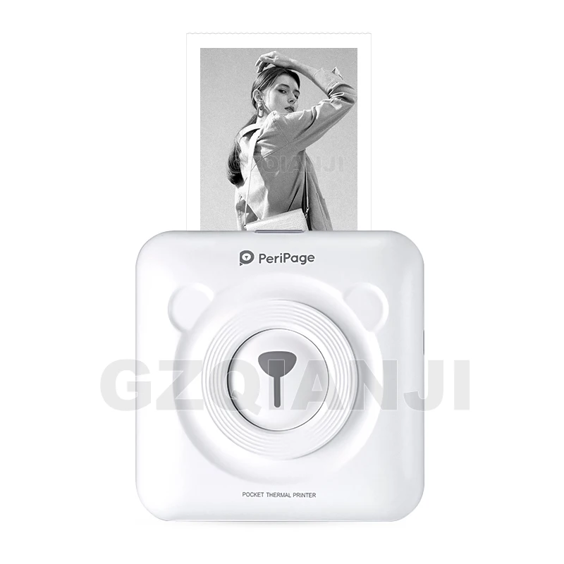 White Мини POS Портативный Карманный Принтер Мобильный Тепловой Bluetooth 58 мм Мини Беспроводной POS Тепловой Фотопринтер для Android iOS Телефон - Цвет: White