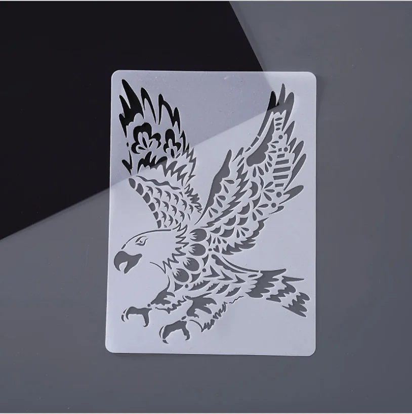 

A4 29 * 21cm creative animal eagle DIY stencil wall painting scrapbook coloring photo album decorative paper card template