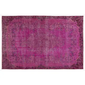 

Handmade Fuchsia Vintage Overdyed Turkish Area Rug 181x275 Cm-5'11''X9'0''