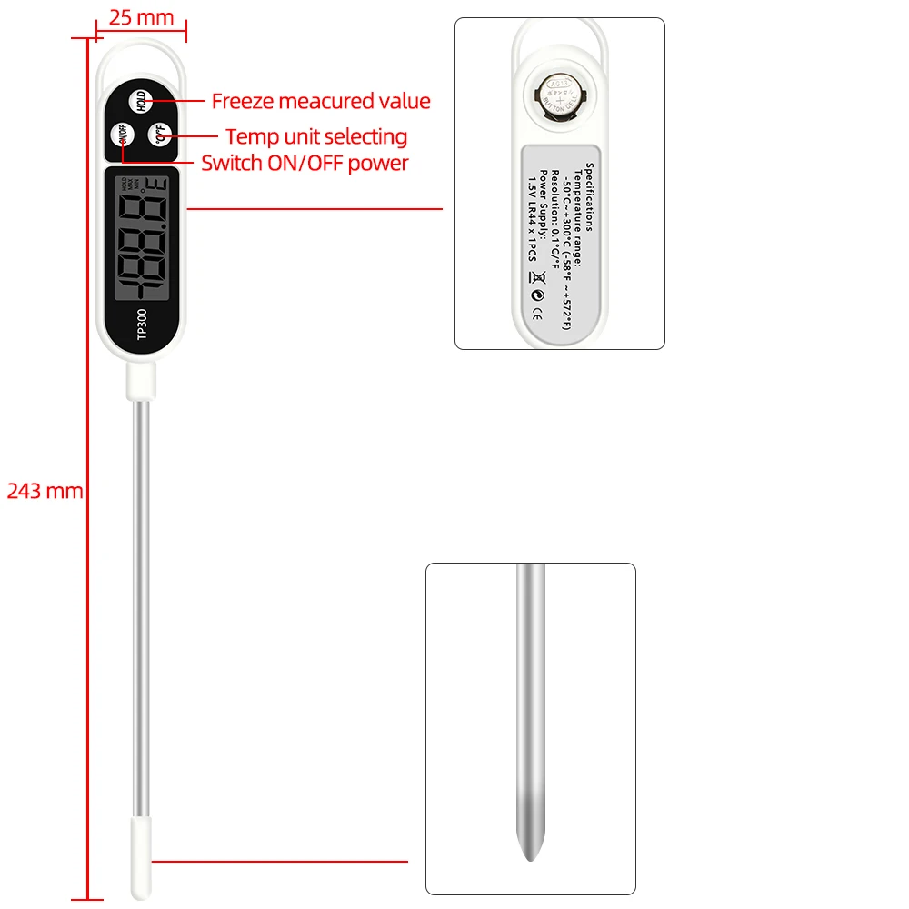TP300 Digital Food Thermometer Kitchen Probe