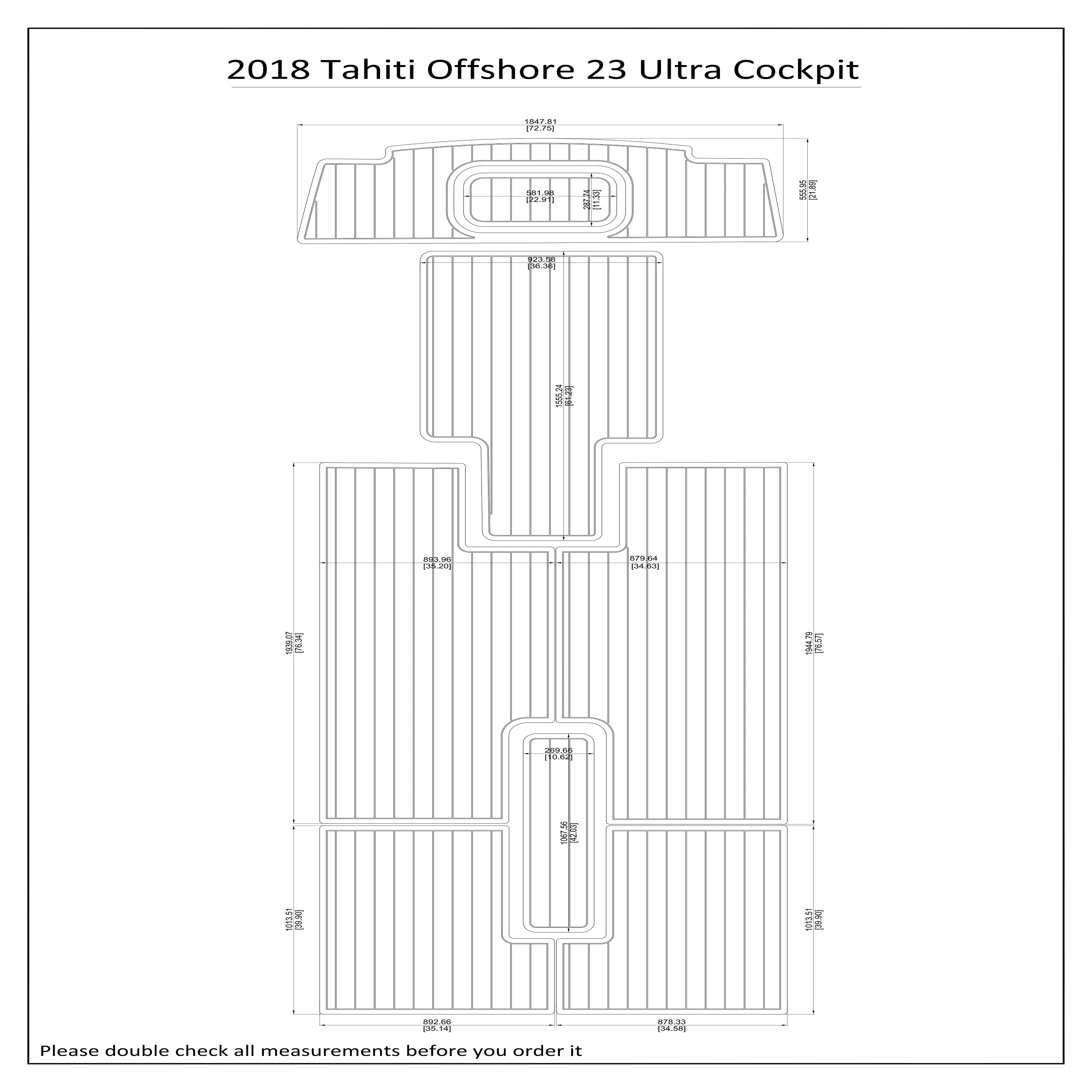 2018 Tahiti Offshore 23 Ultra Cockpit Boat EVA Faux Foam Teak Deck Floor Pad bernstein trouble in tahiti