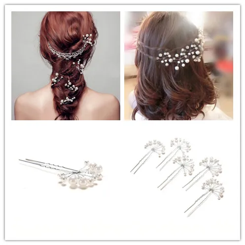 10PCS  Pearl Hair Pins For Bridesmaid Jewelry Accessory Fashion Wedding Hair Clips Bridal Hair Styling Tools