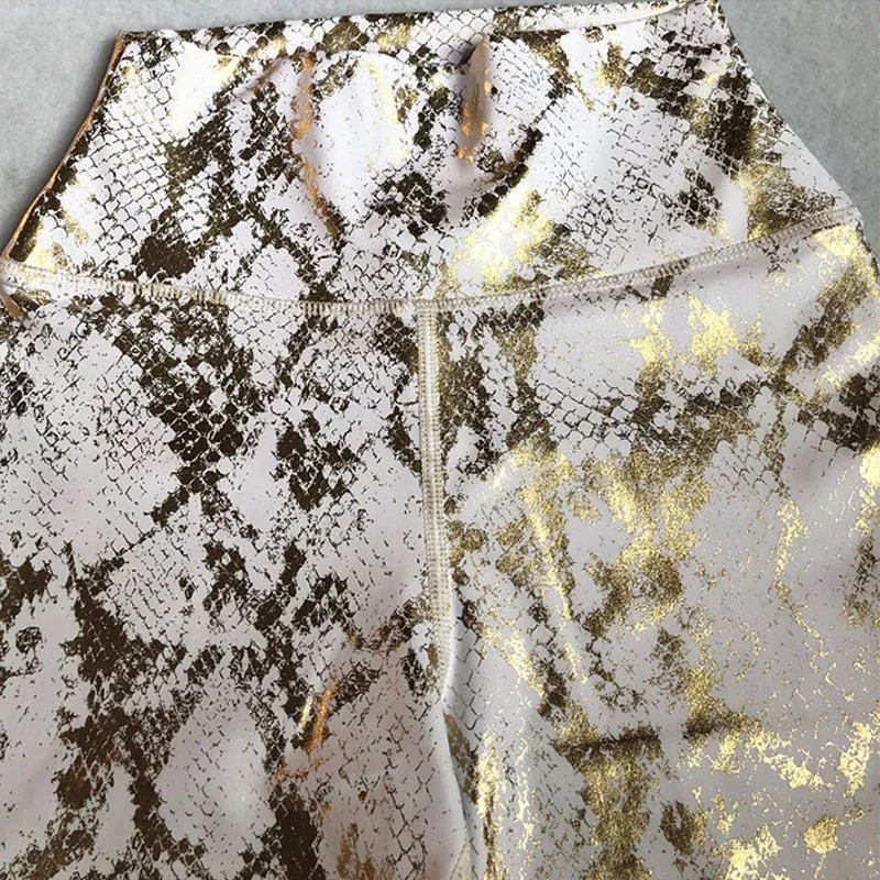 ASHEYWR Women Printed Leggings Sexy Snake Skin High Waist Push Up Legging Femme Slim Fitness Leggins Woman Buttock Workout Pants faux leather leggings