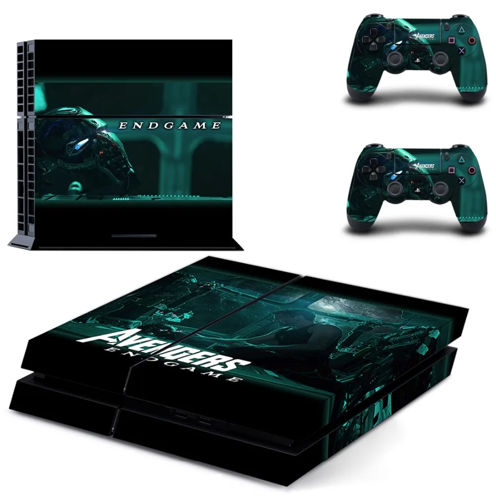 Мстители эндигра полное покрытие лицевые панели наклейка для PS4 Наклейка для playstation 4 консоль и контроллеры наклейка для PS4 виниловая наклейка