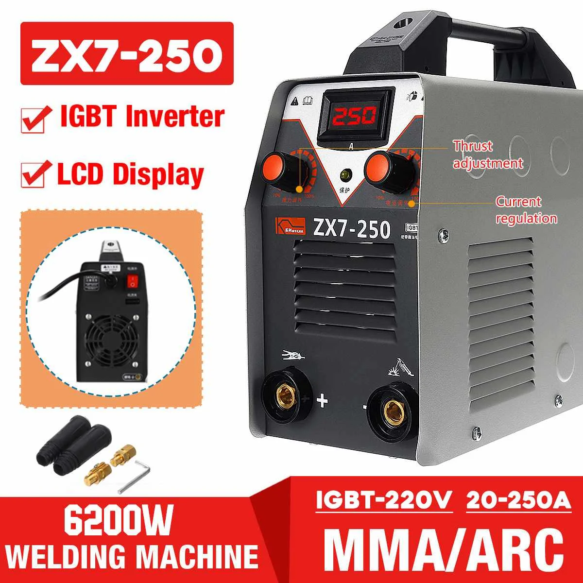 

220V 6200W Portable Hand-Held Welding Kit 120/160/200/250 Welding Machine for Home Beginner Lightweight Efficient DIY Working