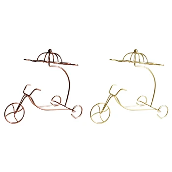 

2 Pcs New Delicate Red Wine Bottle Glasses Holder Hanging Upside Down Cup Goblets Display Rack, Bronze & Golden