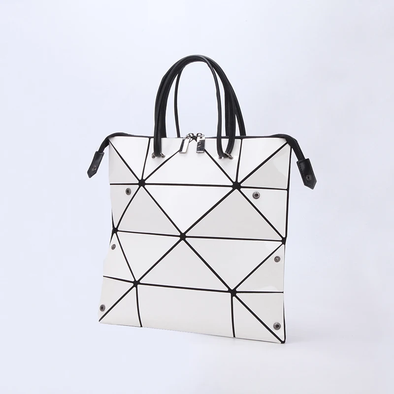 DIOMO, роскошная женская дизайнерская светящаяся складная сумка с бриллиантами, Геометрическая ромбическая модная сумка на плечо для женщин - Цвет: White