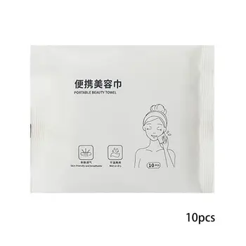 

10Sheets Disposable Non-Woven Face Beauty Towel Portable Makeup Cleansing Wipes