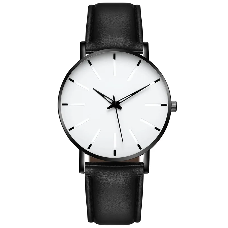 2022 Minimalist Men's Fashion Ultra Thin Watches Simple Men Business Leather Belt Quartz Watch Relogio Masculino