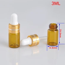 3ml sub-garrafas de vidro reutilizável portátil garrafa de cuidados com a pele ferramentas aromaterapia bálsamo labial viagem vazio garrafas recarregáveis ferramenta tslm1