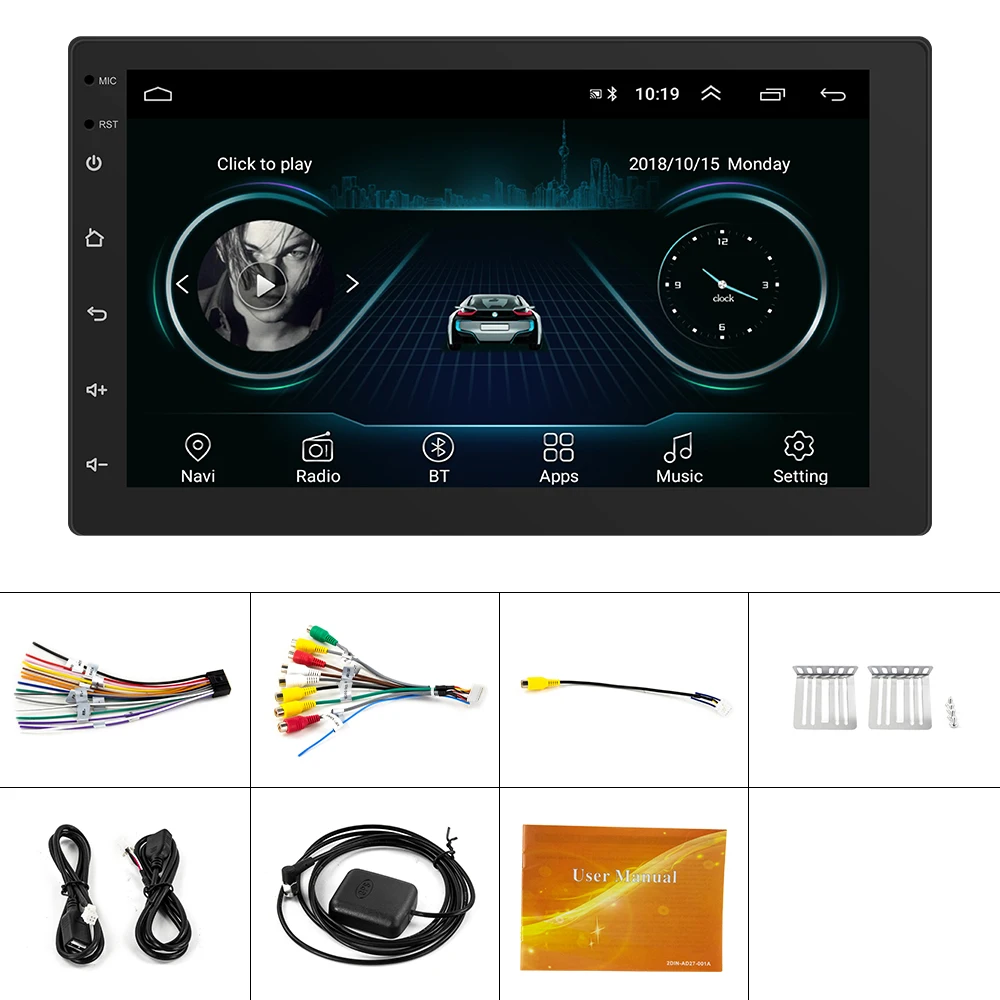 Camecho 1din автомобильный Радио GPS мультимедийный видео плеер Wifi стерео для VW Toyota Nissan