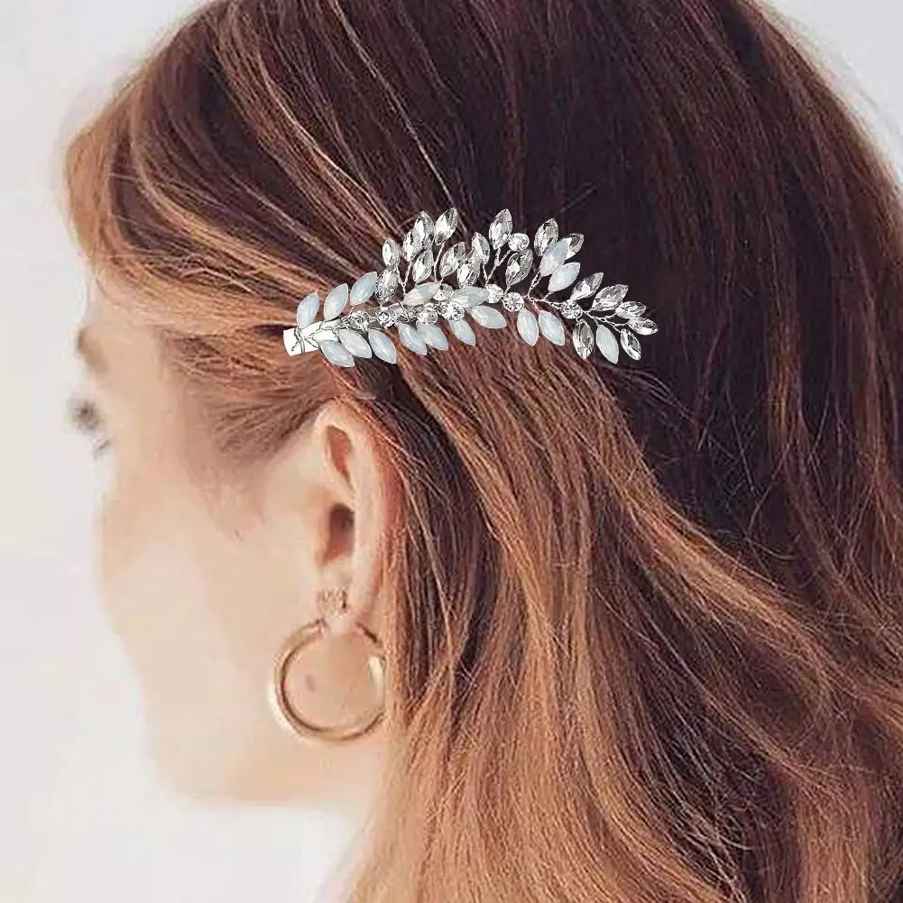 New Fashion Women Beautiful Hairpins Hair Clip Snap Hand-studded Diamond Design Clip Bridal Wedding Dress Hair Accessories