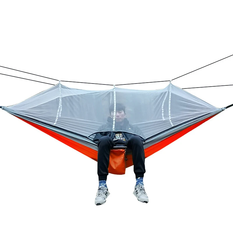 210T Nylon Outdoor Travel Camping Tent Hanging Hammock With Mosquito Net Awning Waterproof Lightweight Hanging Swing Canopy