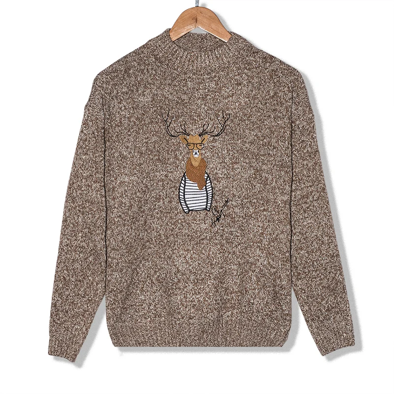 Goede HW Herfst Winter Nieuwe mannen Meerdere Kleuren Gebreide Truien Koppels Kerst mannen Wol blend Casual O hals Trui voor Mannen