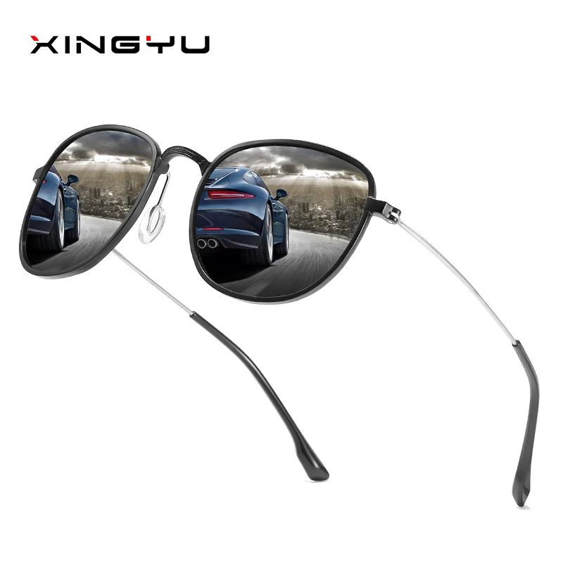 

XINGYU Retro Aluminum Magnesium Men Sunglasses Polarized Vintage Round Sun Glasses Women Eyewear Oculos de sol 152