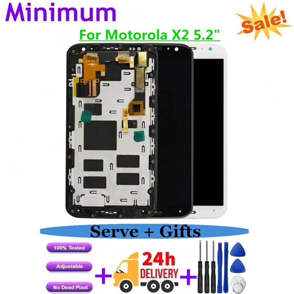 ЖК дисплей 5 2 дюйма для Motorola Moto X2 сенсорный экран с рамкой дигитайзер XT1092 XT1095 XT1097