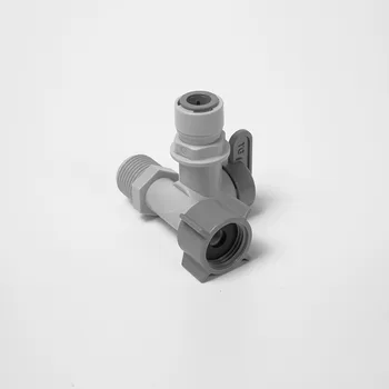 

1PCS G1/2"-G1/2"-3/8" T-type three-way angle valve ball valve quick connector RO pure water purifier fittings