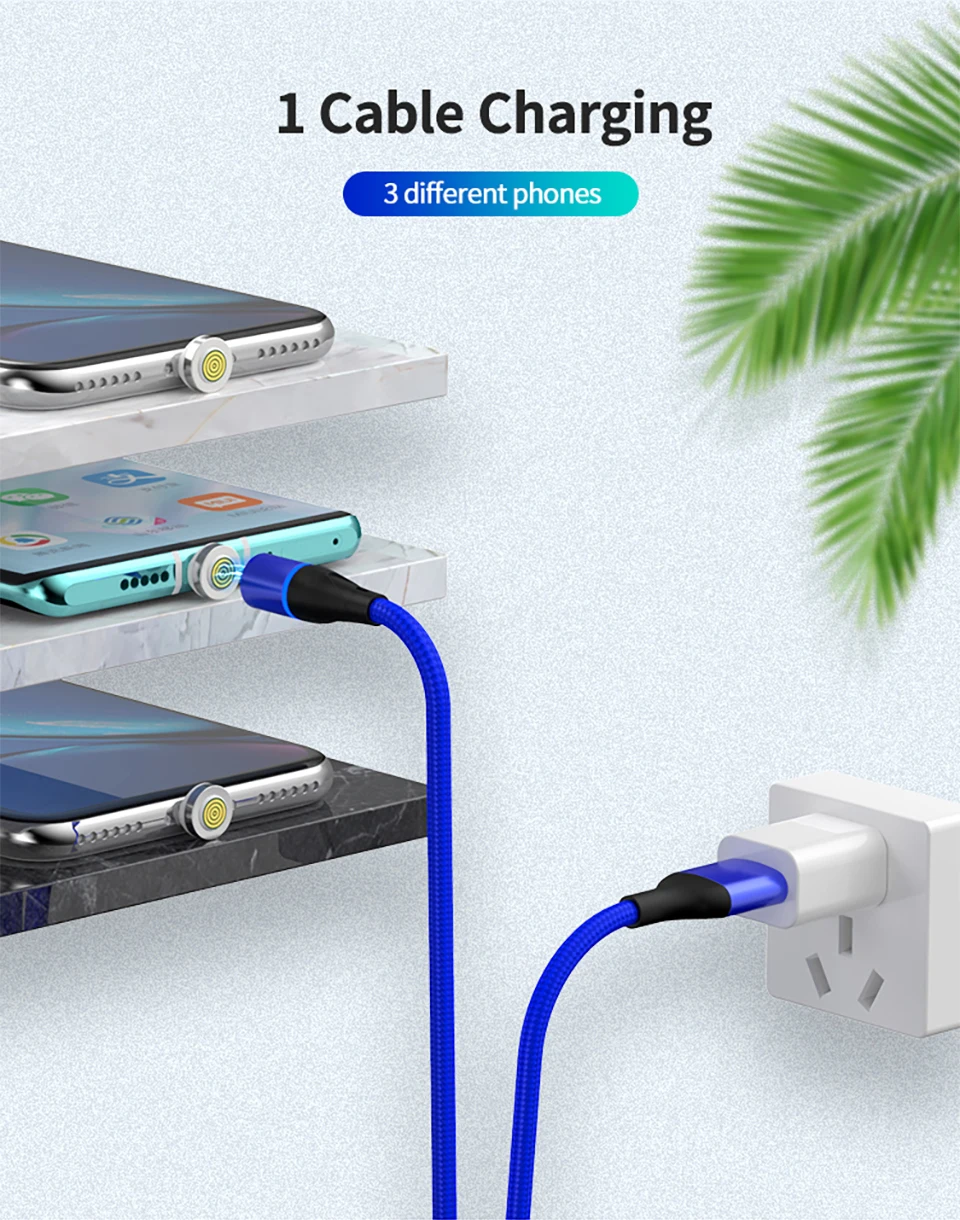 Магнитный зарядный Micro USB кабель для samsung 5A 3AFast зарядный кабель магнитное зарядное устройство Microusb Android телефонный кабель Шнур для передачи данных
