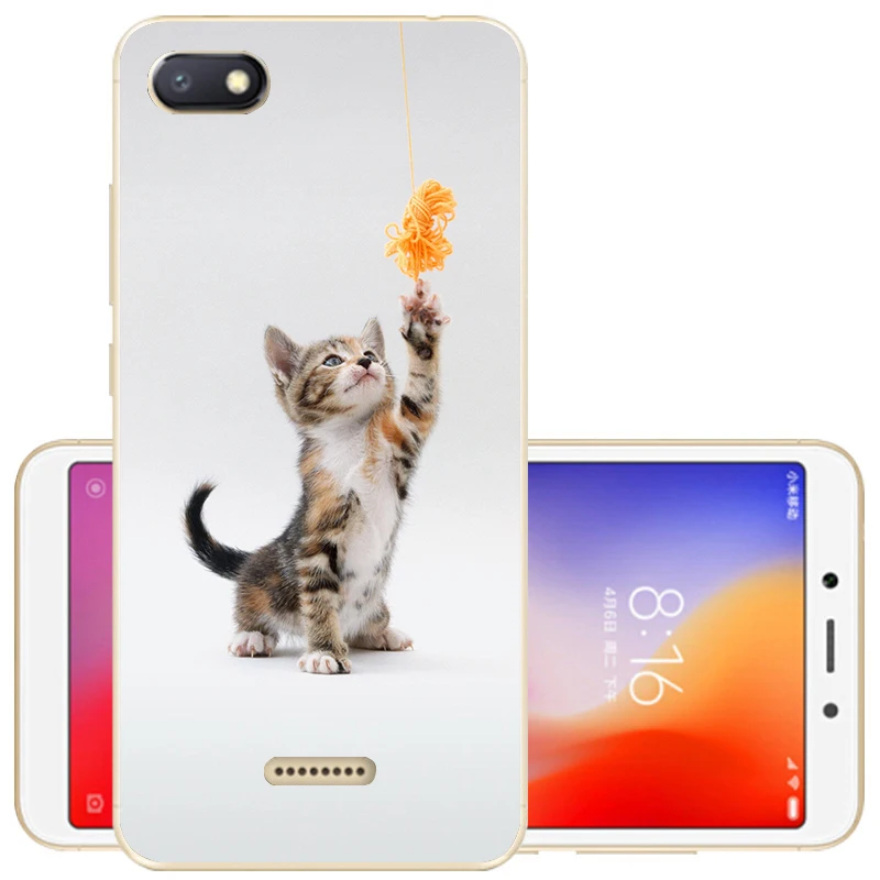 Чехол для Xiaomi Redmi 6A Redmi 6, чехол для Redmi 6A Couqe, Мягкая силиконовая задняя крышка, защитный чехол из ТПУ для Redmi6 6 A, чехол для телефона s - Цвет: 42