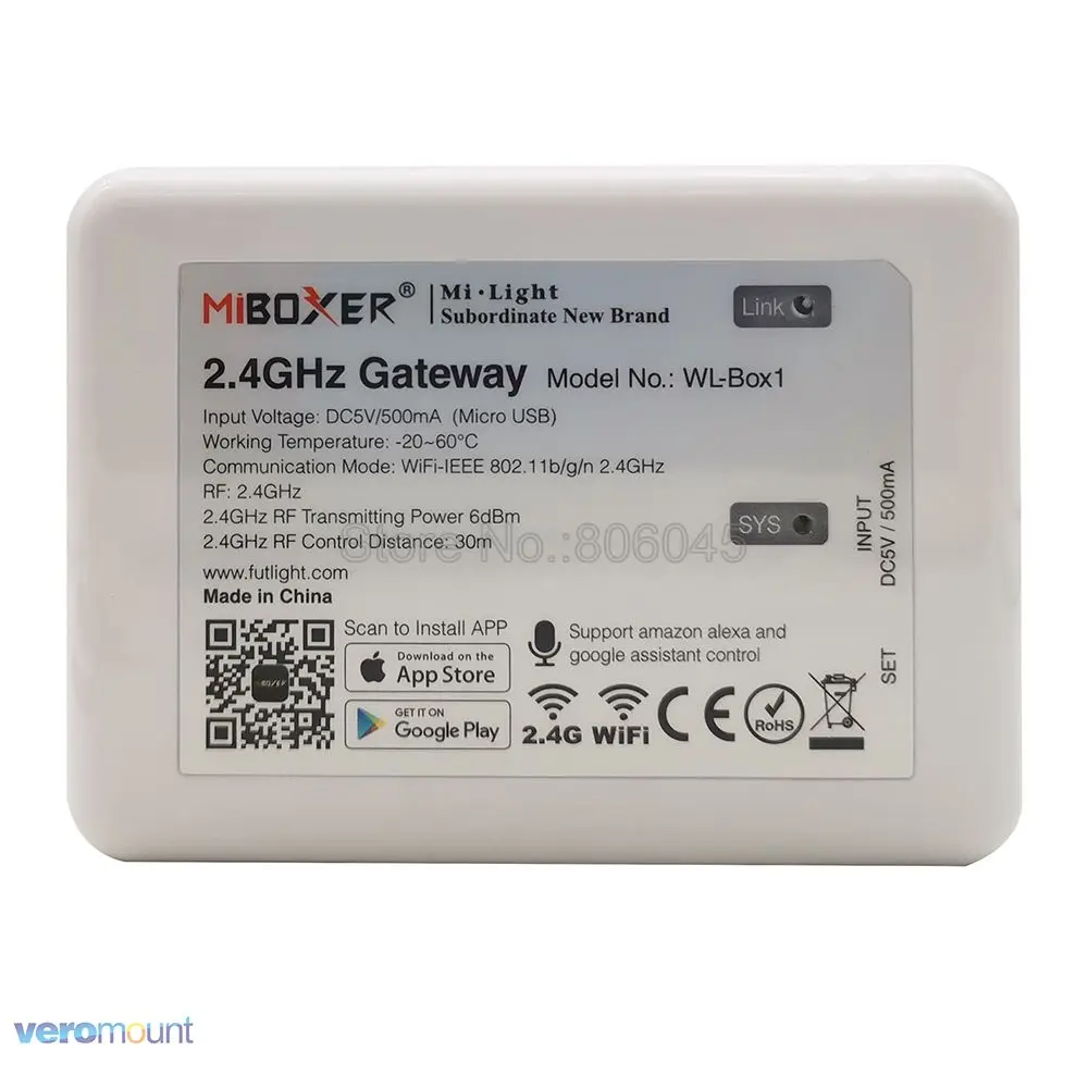 Miboxer WL Box1 WiFi Беспроводное управление ler приложение для смартфона/Alexa Google Assistant