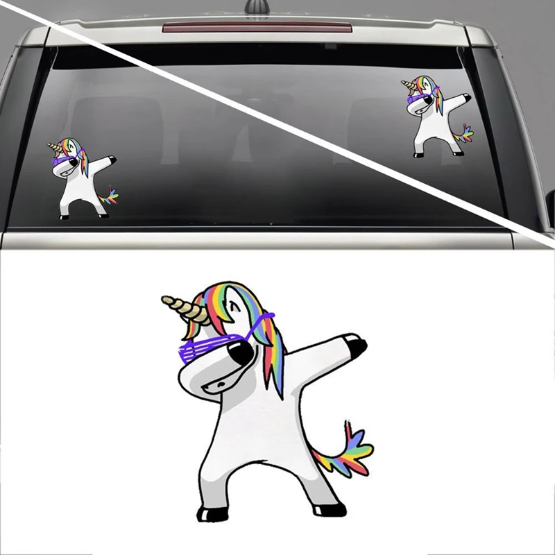 1 Piece Lovely Unicorn Car Sticker Styling Cartoon Decals Vinyl Waterproof Funny Car Styling Decals Car Accessories