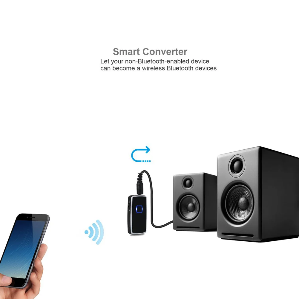 Черный Bluetooth Беспроводная стерео Музыка динамик портативные наушники аудио адаптер передатчик и приемник 2 в 1