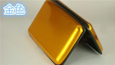 Анти-RFID сканирующий защитный держатель для карт Алюминиевый металлический блокирующий чехол для ID кредитных карт популярный кошелек для кредитных карт# C - Цвет: Gold