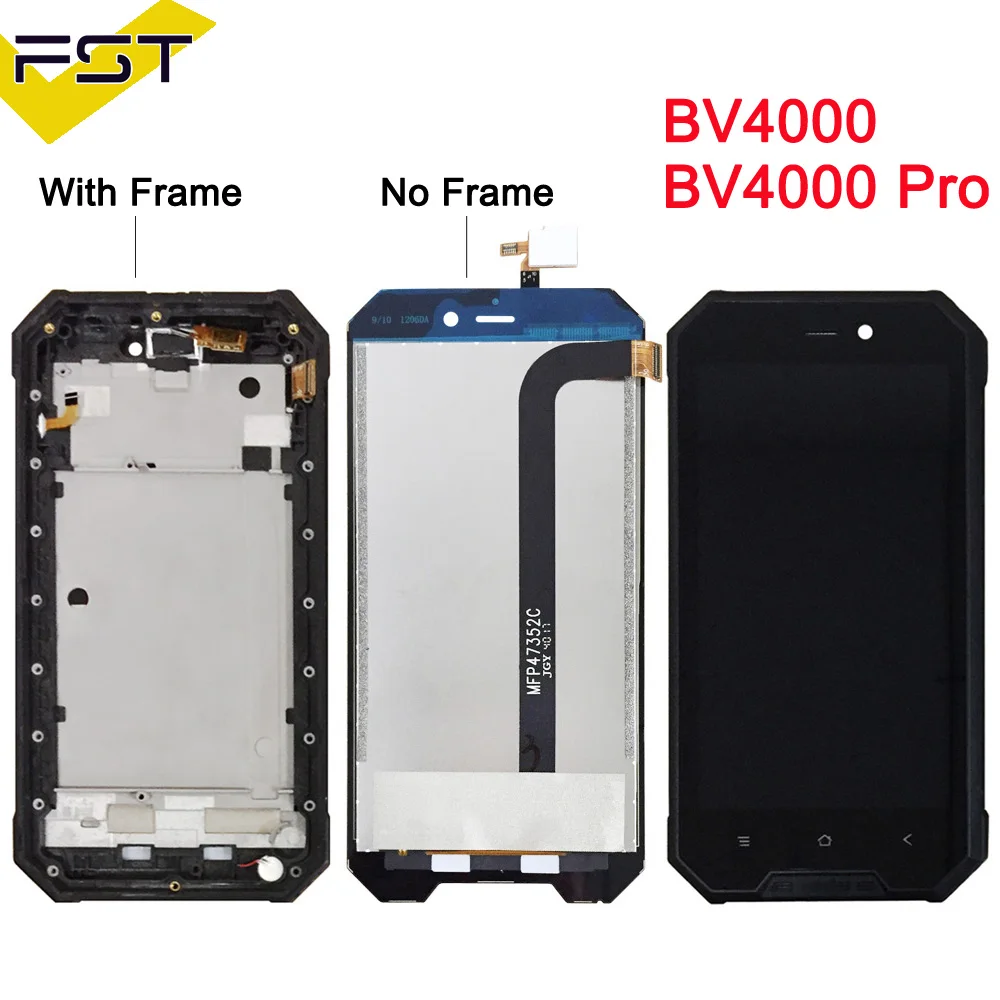 Koop Voor 4.7 inch Blackview BV4000 Lcd scherm + Touch Screen Digitizer Vergadering Met Frame Vervanging BV 4000 Pro