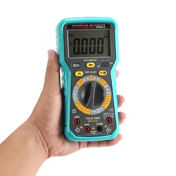 

2900A Digital Automotive Car Engine Multimeter 6000 Counts True RMS AC/DC Volt Amp Ohm Dwell Angle Rotational Speed Tester