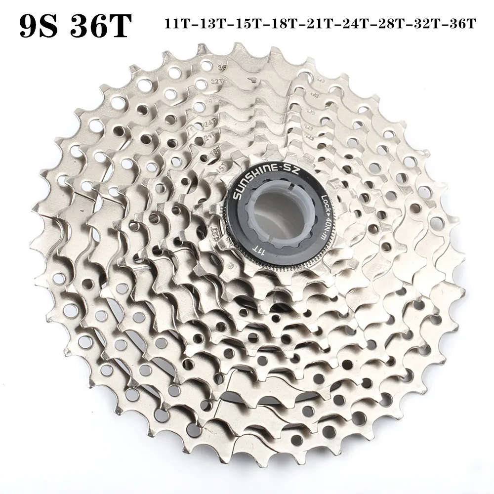 9S 11-36T Велосипед MTB кассета 8S 9S 10s 11 12 S 30 скоростей 36/42/46/50 т свободного хода соотношение ширины горный велосипед велосипедный маховик - Цвет: 9S 11-36T