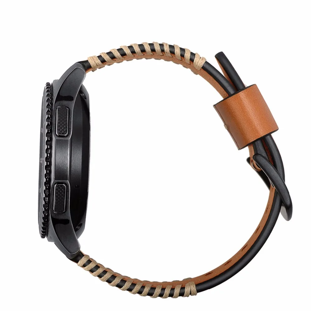 22 мм 20 мм pulsera совместимый для samsung Galaxy Watch 46 мм ремешок кожаный ремешок для Galaxy Watch active 2 40 мм 44 мм браслет на запястье