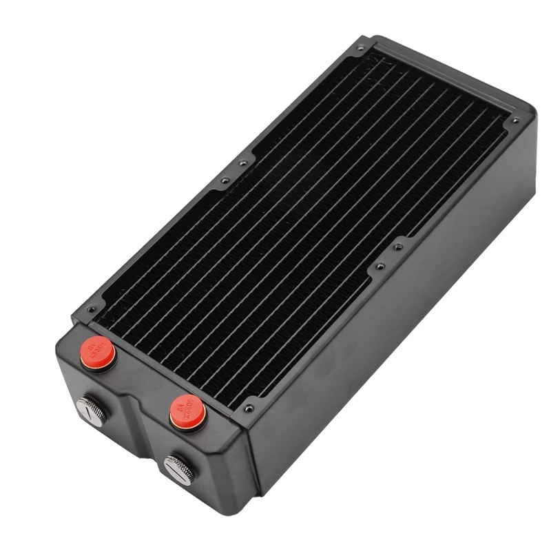 ^*Best Offers TSRP-HP65-240 Computer Pc Water Cooler Copper Radiator 3 Layers 65MM Thick Copper Fins G1/4