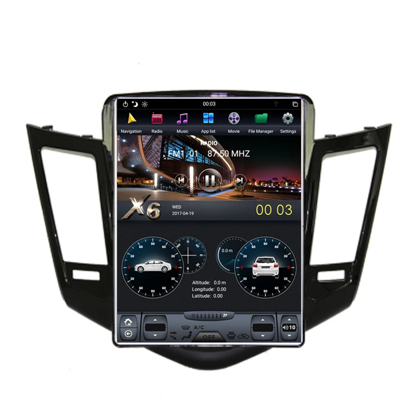 Best NAVITOPIA 10.4inch 4G+64GB Tesla Style Vertical Screen Android 8.1 Car DVD GPS Navigation for Chevrolet Cruze 2008-2015 7