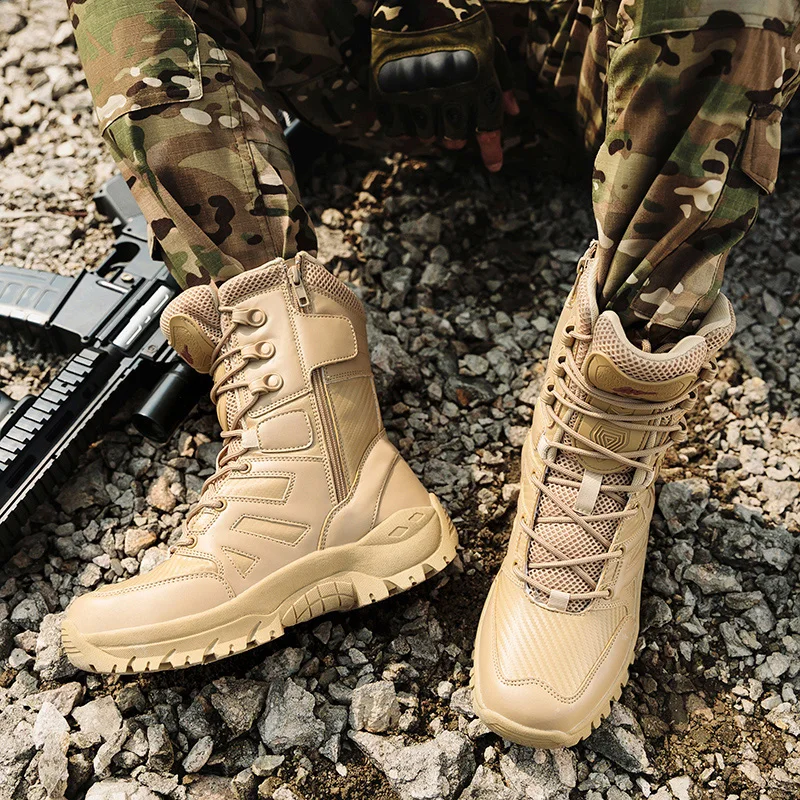 Походная обувь для прогулок на открытом воздухе, водонепроницаемая Мужская обувь для пустыни, военные тактические ботинки, мужские армейские сапоги в стиле милитари, sapatos masculino