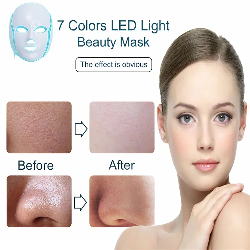 Светодиодный маска для лица Belleza для лица красота омоложение кожи Фотон светодиодный маска терапия маска против морщин, акне подтягивающий уход за кожей