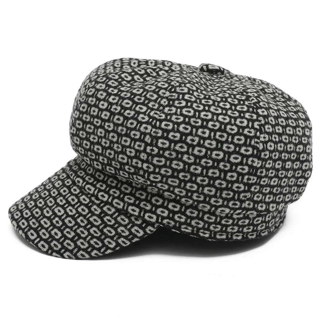 Charming Women Winter Warm Hairy Beret Hat Fashion Pattern Caps