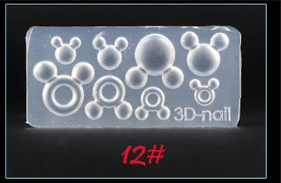 2 шт. 24 размера силиконовые формы для резьбы для УФ 3D ногтей украшения формы ногти, декорирование, цветы наклейки для ногтей штамповки пластины DIY инструмент Гель-лак - Цвет: 12-1pcs