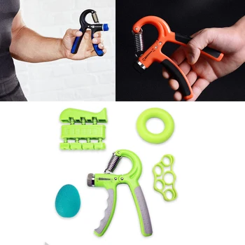 

Hand Grip Trainer Set Finger Resistance Band Rubber Ring Adjustable Relieve Pain Training Equipment Fitness Gym Hand Gripper Set
