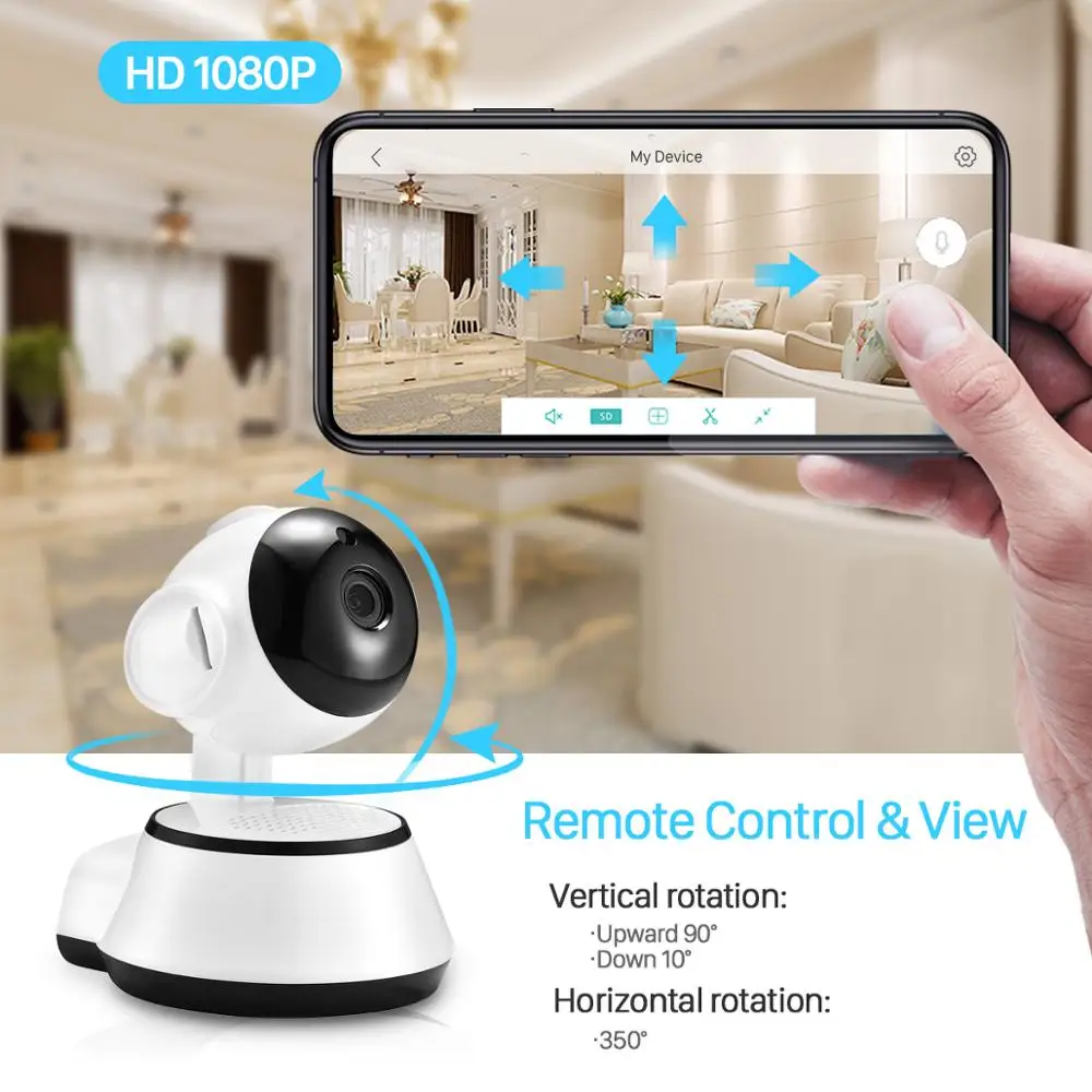 Умная ip камера BESDER 1080P Wi Fi панорамирование/наклон HD МП для помещения детей