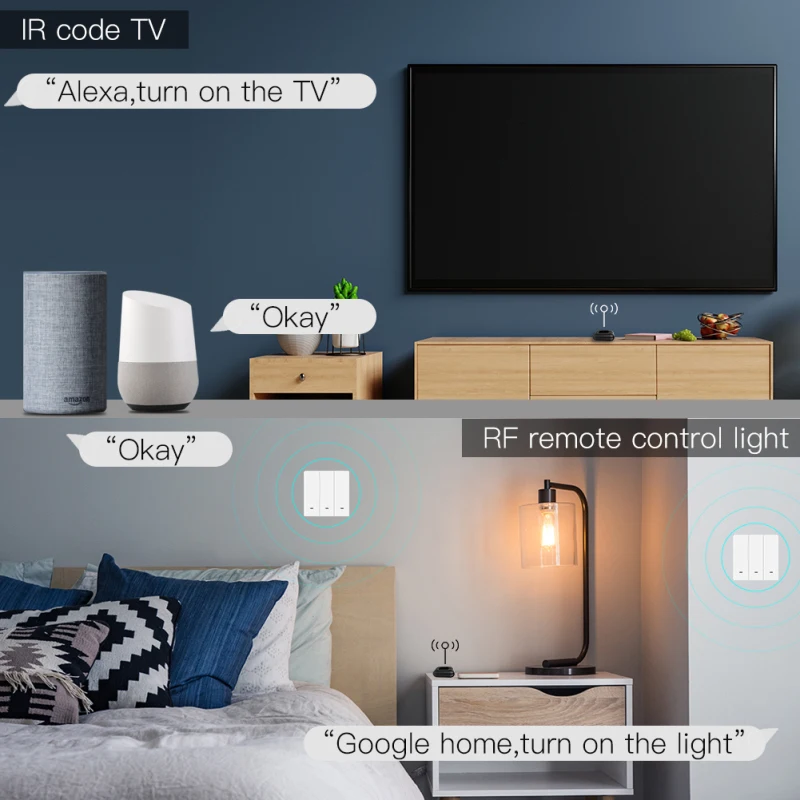 Универсальный пульт дистанционного управления Wi Fi RF + ИК устройство для