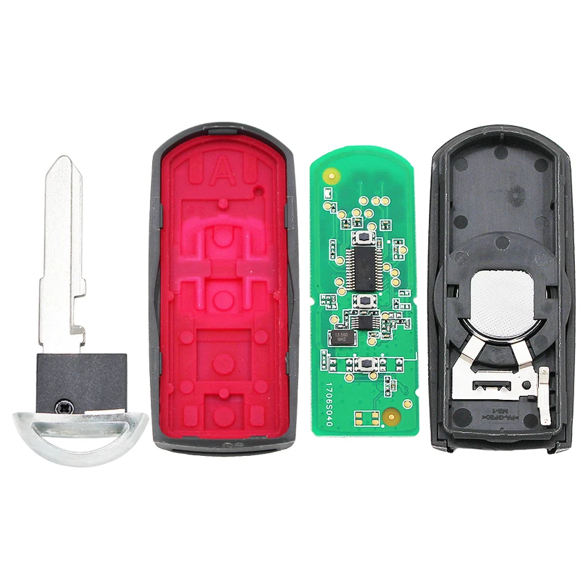 Высокое качество smart 2 кнопки дистанционного ключа Fob 434 МГц ID49 49 чип для Mazda 3 6 CX-4 CX-5 MX-5 SKE13E-01 необработанное лезвие