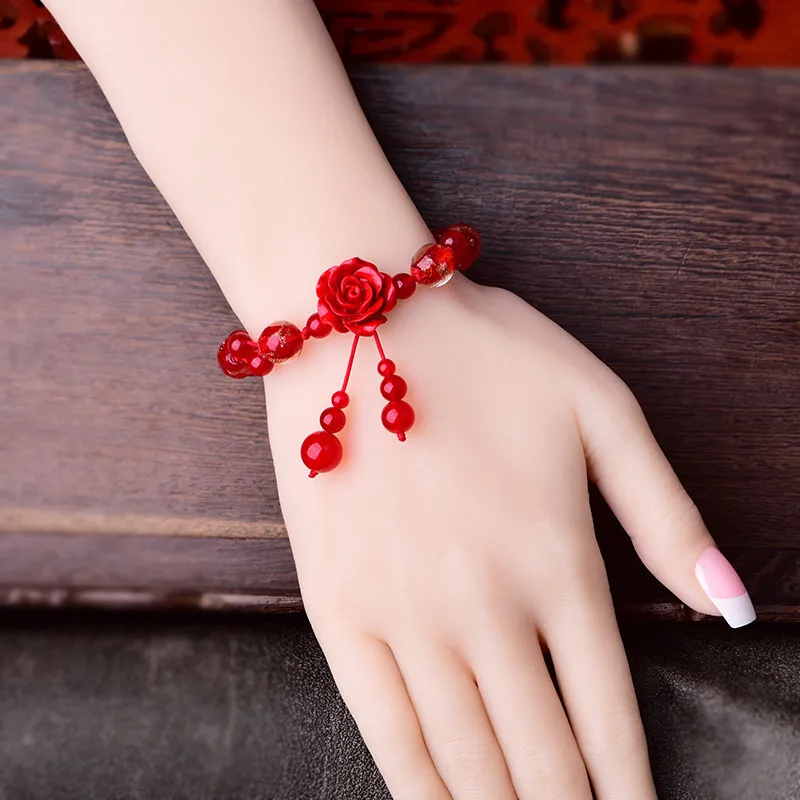 Темпераментная красный халцедон с украшением в виде кристаллов индивидуальный