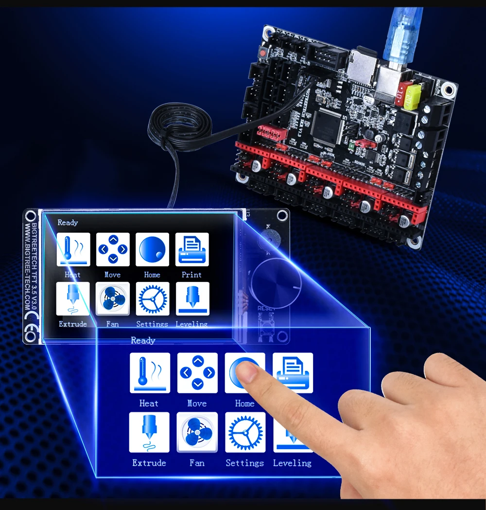 BIGTREETECH TFT35 V3.0 сенсорный экран/12864LCD дисплей 32-битный 3d принтер части Wifi VS MKS TFT35 для Ender 3/5 SKR V1.3 PRO плата