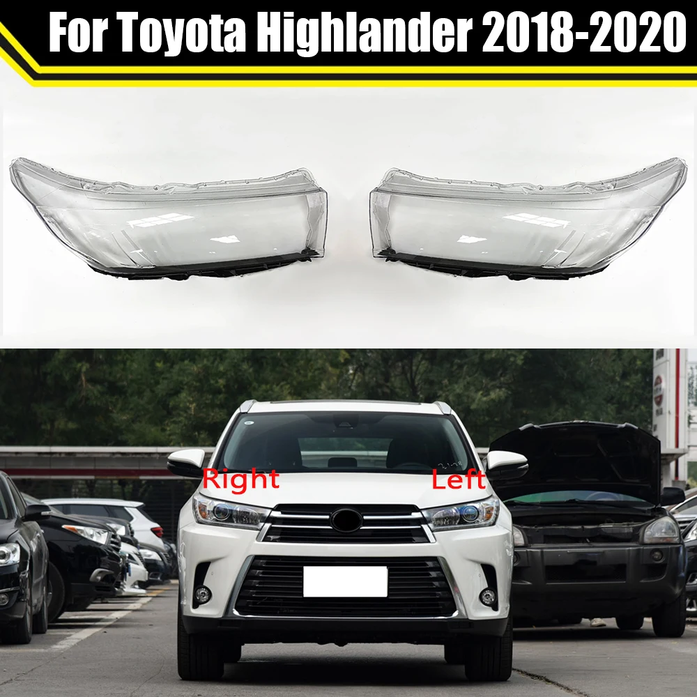 

Car Front Headlight Cover Headlamp Lampshade Lampcover Head Lamp Light Covers Shell Glass For Toyota Highlander 2018 2019 2020