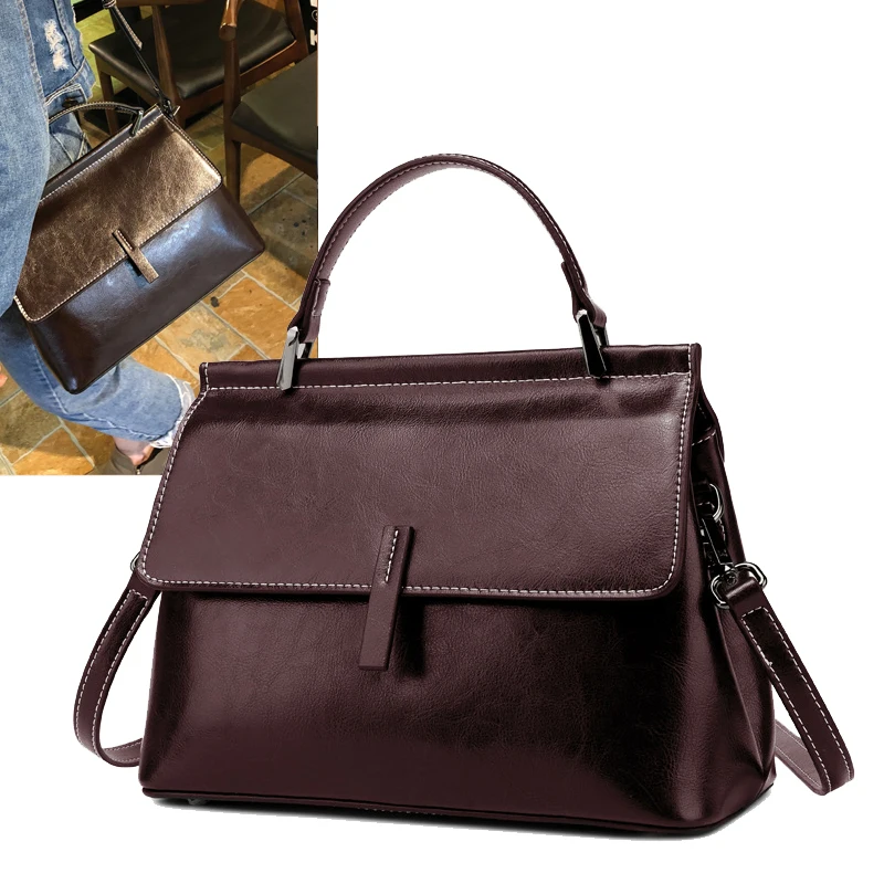 

Handbag Women Tote Genuine Leather Hand Bag For Women 2019 Luxury Multifunction Crossbody Messenger Bags Design Sac a Main