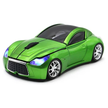 

2.4G Wireless Mouse 1600 DPI Bluetooth Car Mouse LED Lights With USB Receiver Office Mice for Computer